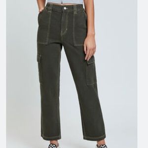 Pac sun utility cargo pant olive green